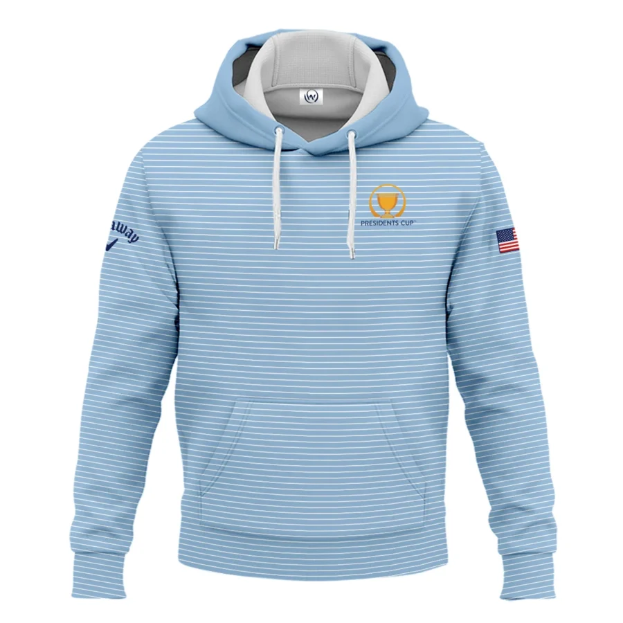 Presidents Cup Light Blue Line White Pattern Callaway Hoodie Shirt Style Classic