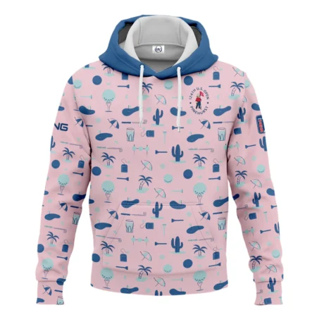 124th U.S. Open Pinehurst Golf Blue Pattern Pink Ping Hoodie Shirt Style Classic