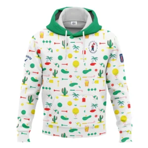 White Background Green Yellow Red Pattern Golf 124th U.S. Open Pinehurst Callaway Zipper Hoodie Shirt Style Classic