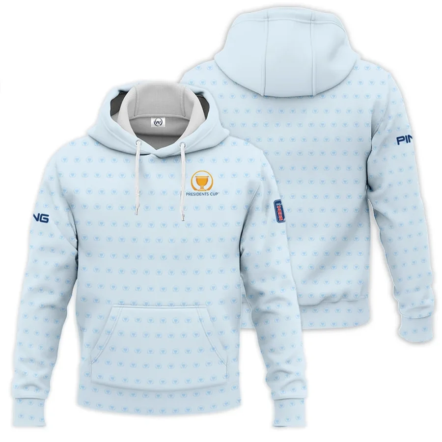 Presidents Cup Light Blue Golf Purple Patern Background Ping Hoodie Shirt Style Classic