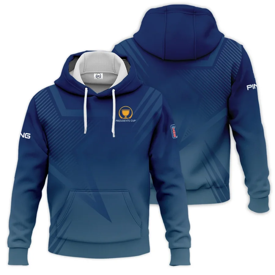 Presidents Cup Dark Blue Star Gradient Background Ping Hoodie Shirt Style Classic