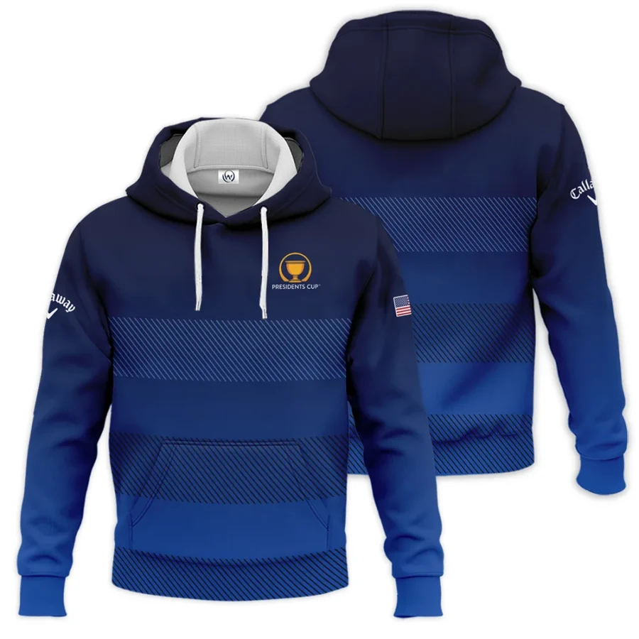 Dark Blue Gradient Line Pattern Background Presidents Cup Callaway Hoodie Shirt Style Classic