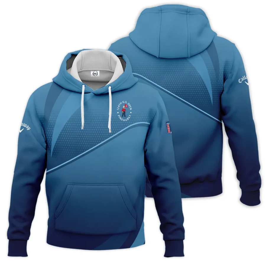 124th U.S. Open Pinehurst Dark Blue Gradient Background Callaway Hoodie Shirt Style Classic