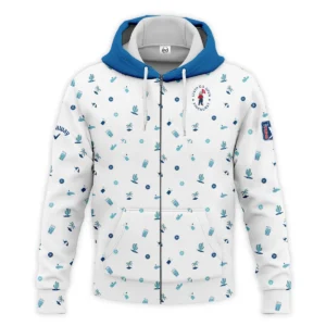 Blue Pattern Golf White Background 124th U.S. Open Pinehurst Callaway Hoodie Shirt Style Classic