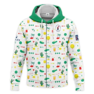 White Background Green Yellow Red Pattern Golf 124th U.S. Open Pinehurst Rolex Hoodie Shirt Style Classic