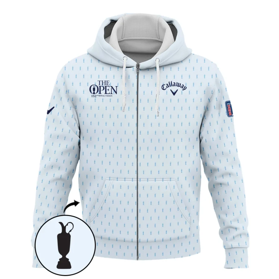 Golf Sport Light Blue Pattern Cup 152nd Open Championship Callaway Zipper Hoodie Shirt All Over Prints QTTOP160624A01CLWZHD