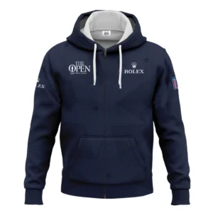 Golf Sport Navy Star 152nd Open Championship Pinehurst Rolex Quarter-Zip Jacket Style Classic