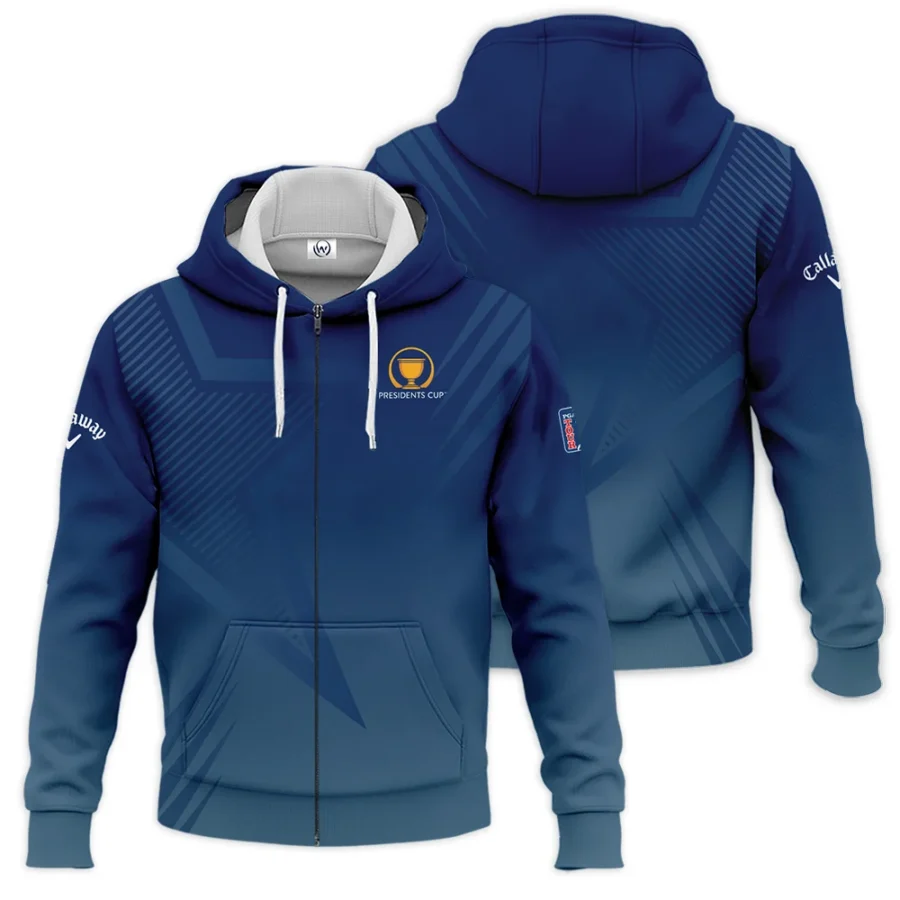 Presidents Cup Dark Blue Star Gradient Background Callaway Zipper Hoodie Shirt Style Classic