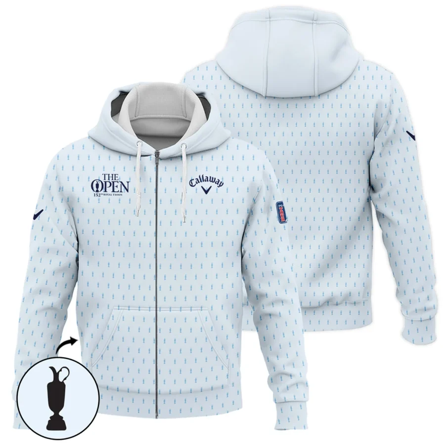 Golf Sport Light Blue Pattern Cup 152nd Open Championship Callaway Zipper Hoodie Shirt All Over Prints QTTOP160624A01CLWZHD