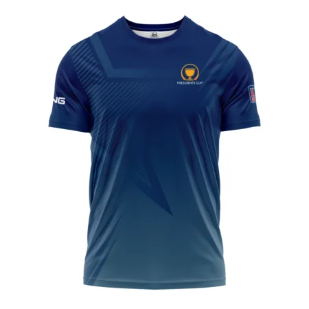 Presidents Cup Dark Blue Star Gradient Background Ping Performance T-Shirt Style Classic