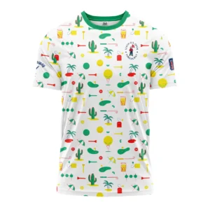 White Background Green Yellow Red Pattern Golf 124th U.S. Open Pinehurst Callaway Sleeveless Jacket Style Classic