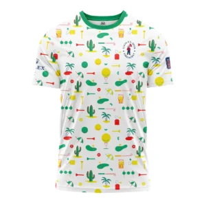 White Background Green Yellow Red Pattern Golf 124th U.S. Open Pinehurst Rolex Sleeveless Jacket Style Classic