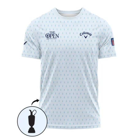 Golf Sport Light Blue Pattern Cup 152nd Open Championship Callaway Performance T-Shirt All Over Prints QTTOP160624A01CLWTS