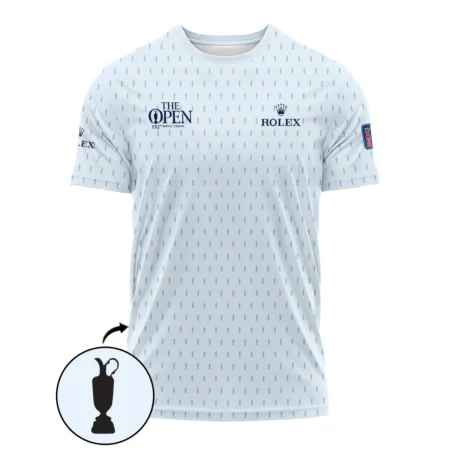 Golf Sport Light Blue Pattern Cup 152nd Open Championship Rolex Performance T-Shirt All Over Prints QTTOP160624A01ROXTS