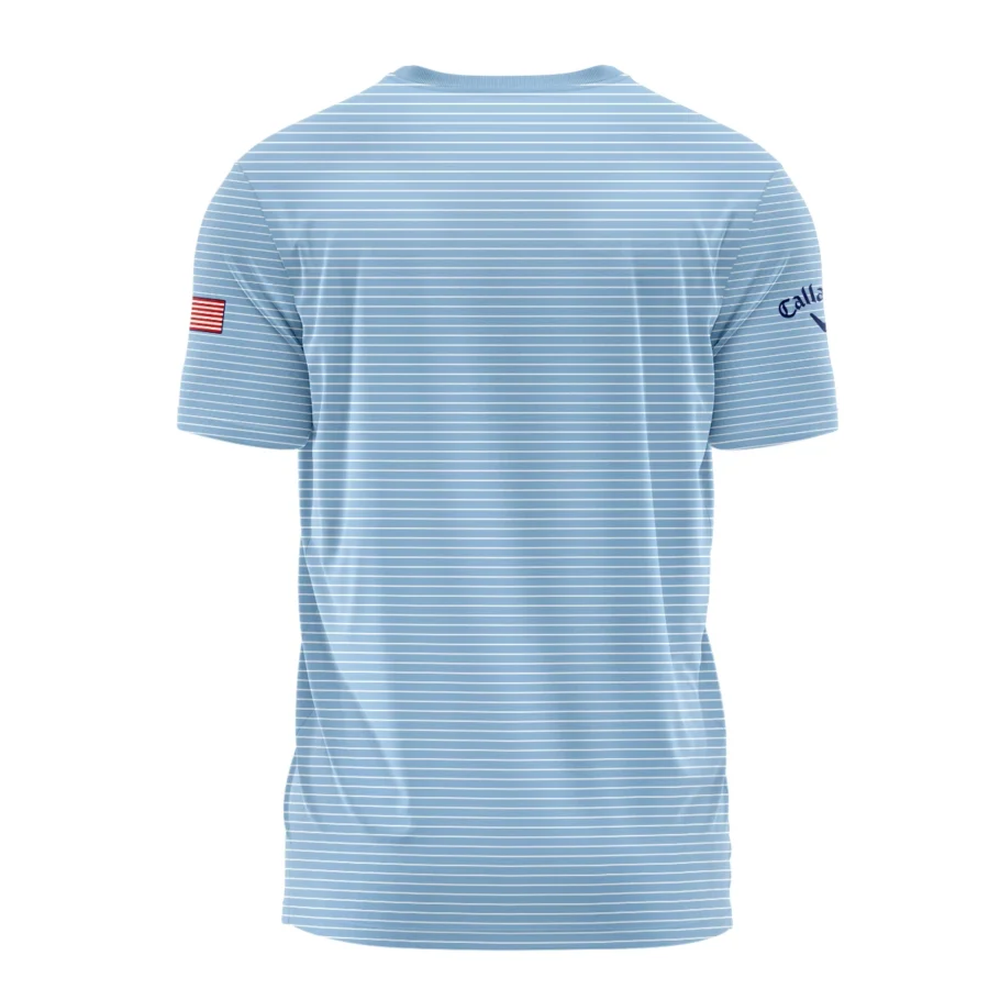 Presidents Cup Light Blue Line White Pattern Callaway Performance T-Shirt Style Classic