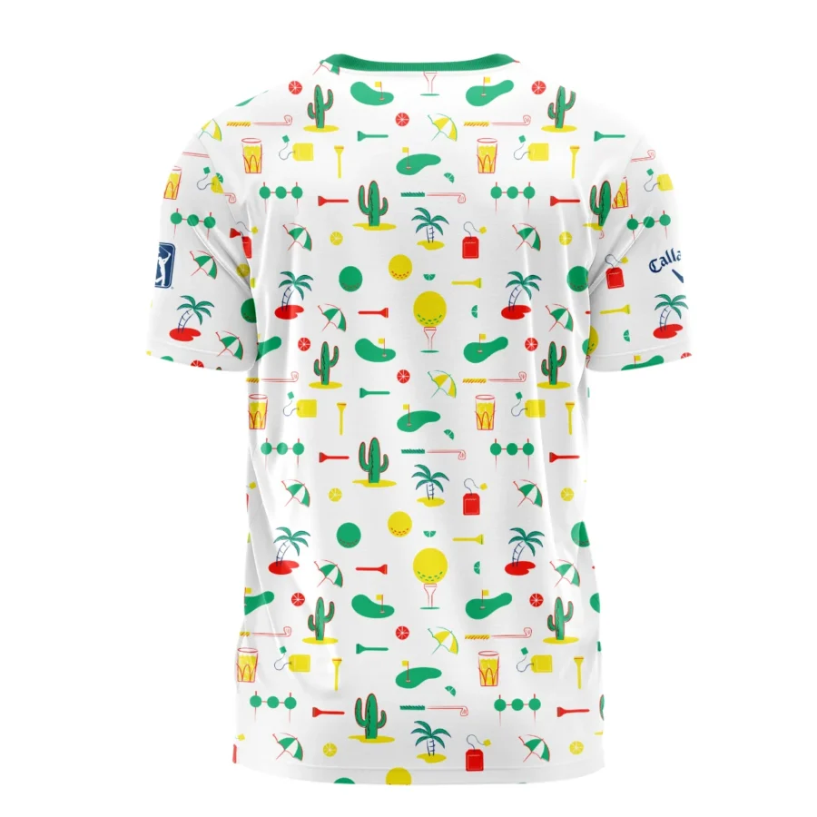 White Background Green Yellow Red Pattern Golf 124th U.S. Open Pinehurst Callaway Performance T-Shirt Style Classic