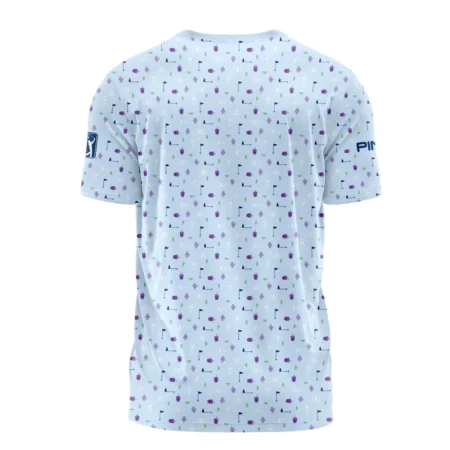 124th U.S. Open Pinehurst Light Blue Golf Purple Patern Background Ping Performance T-Shirt Style Classic