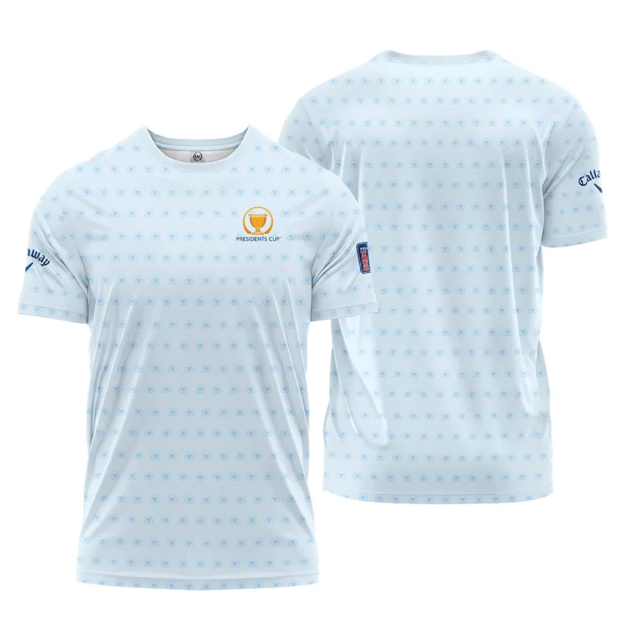 Presidents Cup Light Blue Golf Purple Patern Background Callaway Performance T-Shirt Style Classic