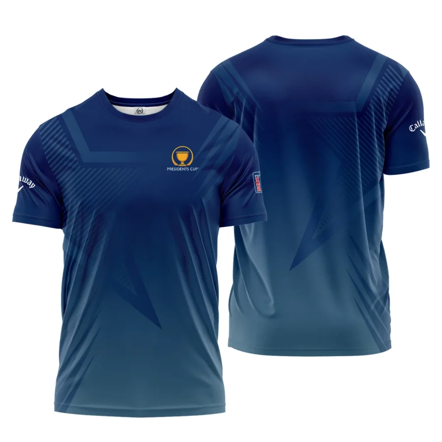 Presidents Cup Dark Blue Star Gradient Background Callaway Performance T-Shirt Style Classic