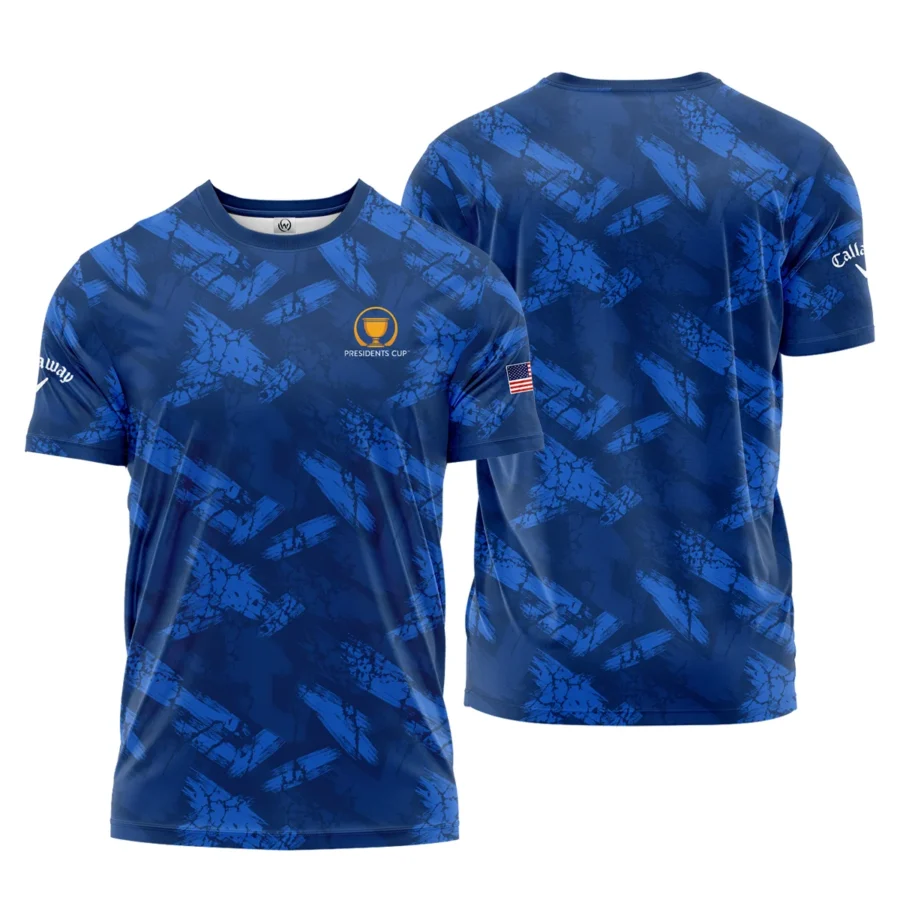 Presidents Cup Dark Blue Grunge Pattern Background Callaway Performance T-Shirt Style Classic