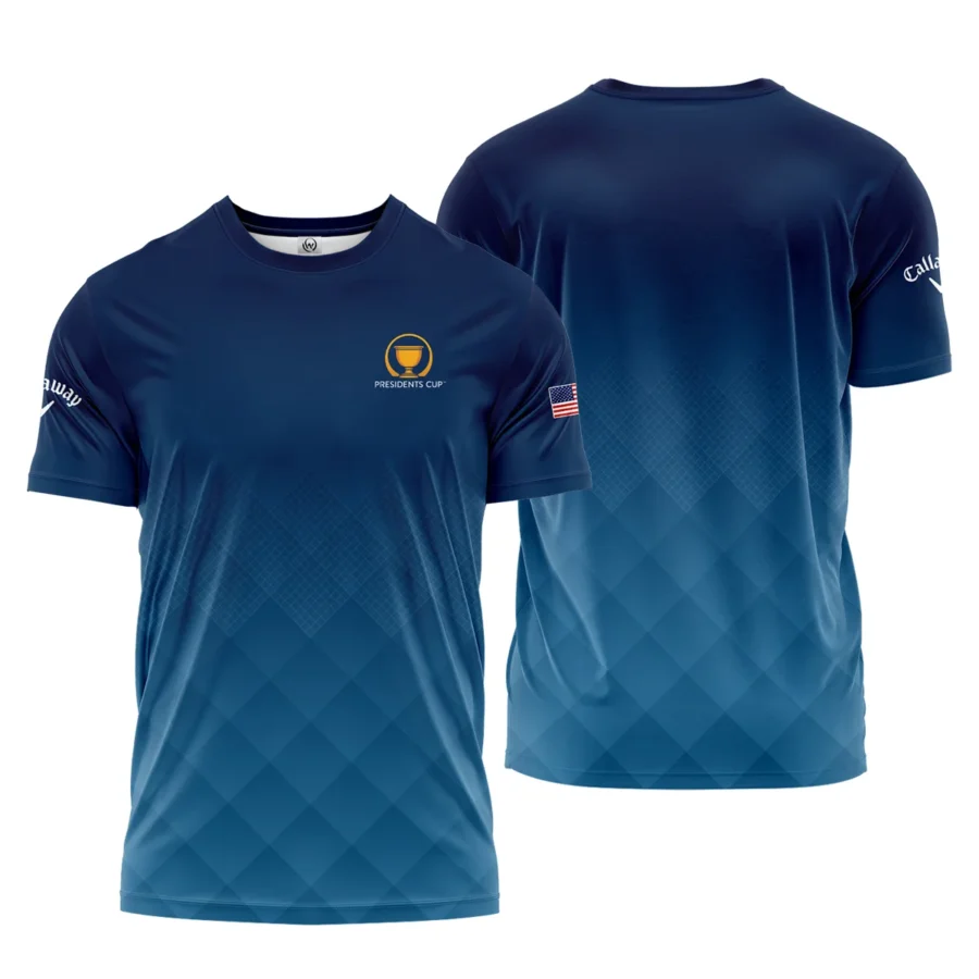 Presidents Cup Dark Blue Abstract Background With Sport Pattern Callaway Performance T-Shirt Style Classic