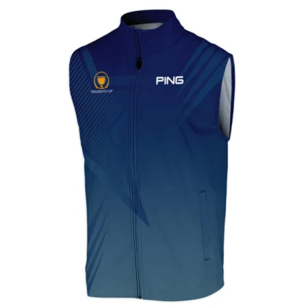 Presidents Cup Dark Blue Star Gradient Background Ping Sleeveless Jacket Style Classic