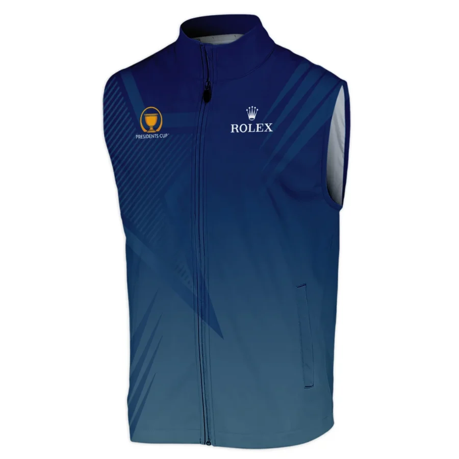 Presidents Cup Dark Blue Star Gradient Background Rolex Sleeveless Jacket Style Classic