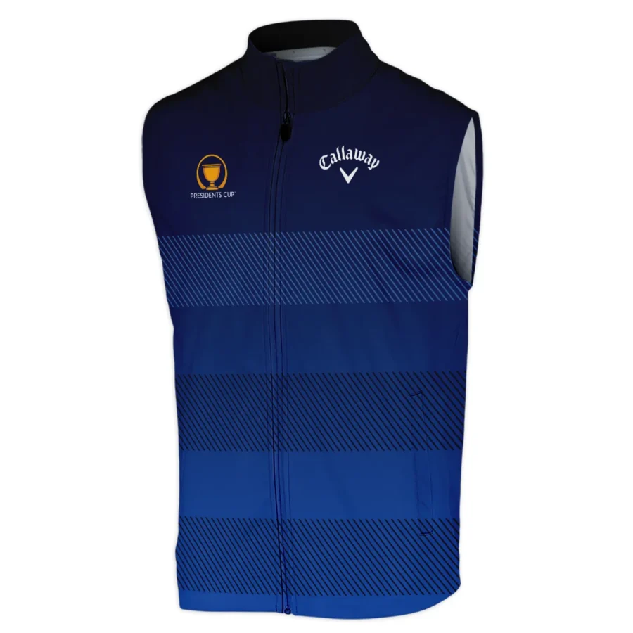 Dark Blue Gradient Line Pattern Background Presidents Cup Callaway Sleeveless Jacket Style Classic