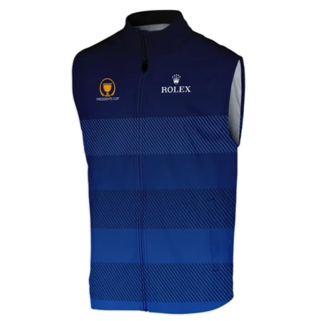 Dark Blue Gradient Line Pattern Background Presidents Cup Rolex Sleeveless Jacket Style Classic