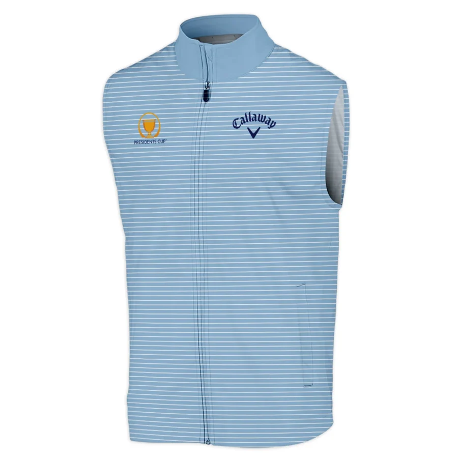 Presidents Cup Light Blue Line White Pattern Callaway Sleeveless Jacket Style Classic