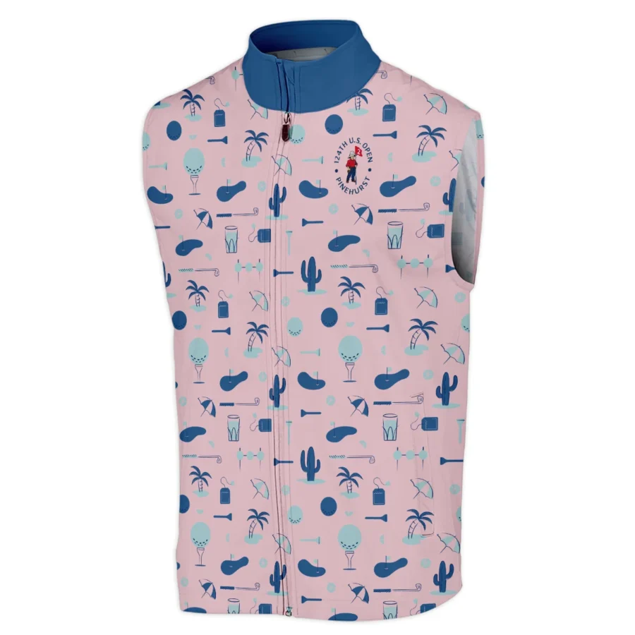 124th U.S. Open Pinehurst Golf Blue Pattern Pink Callaway Sleeveless Jacket Style Classic