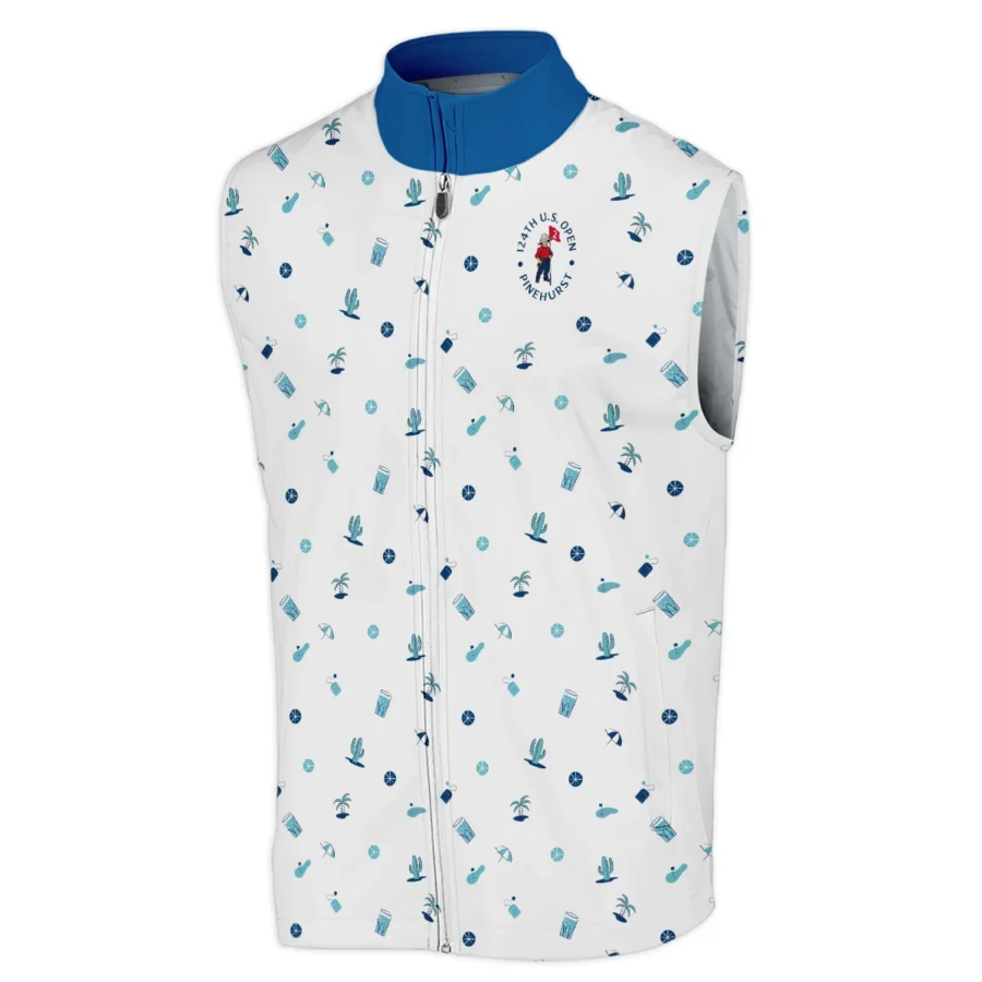 Blue Pattern Golf White Background 124th U.S. Open Pinehurst Ping Sleeveless Jacket Style Classic