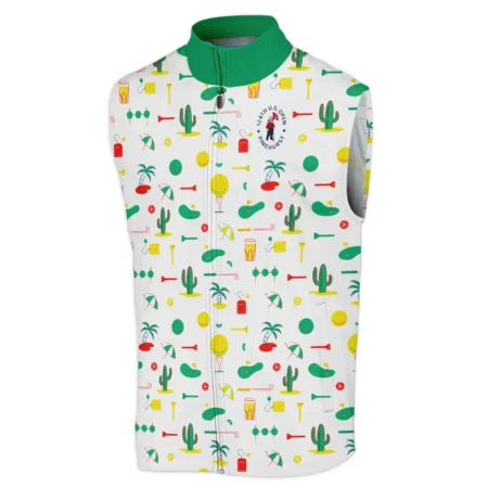 White Background Green Yellow Red Pattern Golf 124th U.S. Open Pinehurst Callaway Sleeveless Jacket Style Classic