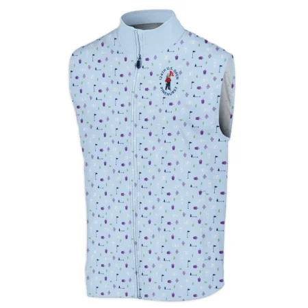 124th U.S. Open Pinehurst Light Blue Golf Purple Patern Background Callaway Sleeveless Jacket Style Classic