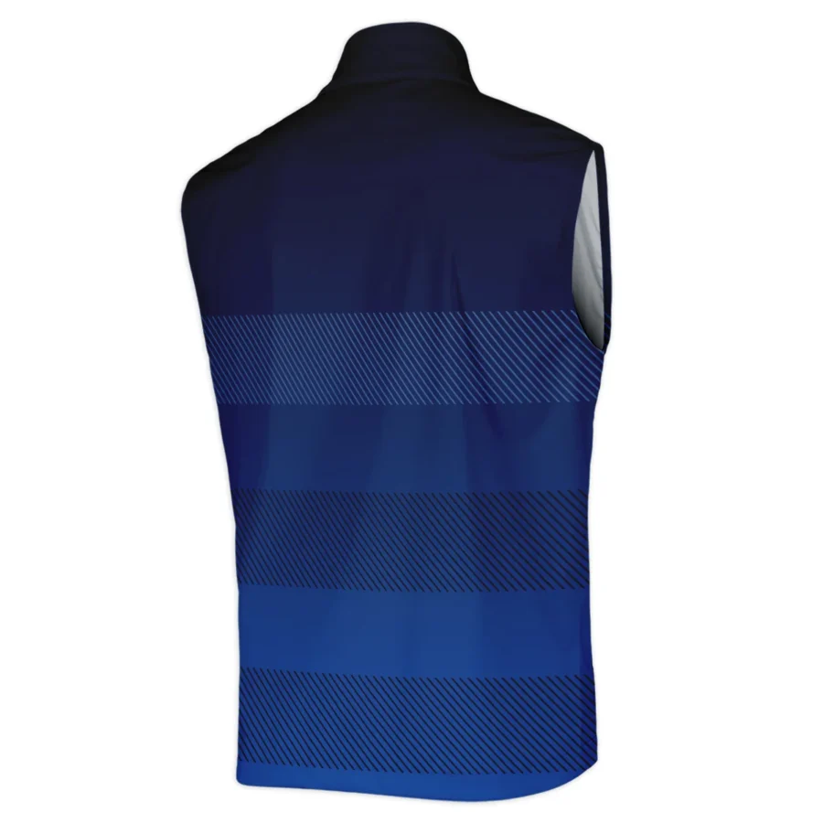 Dark Blue Gradient Line Pattern Background Presidents Cup Callaway Sleeveless Jacket Style Classic