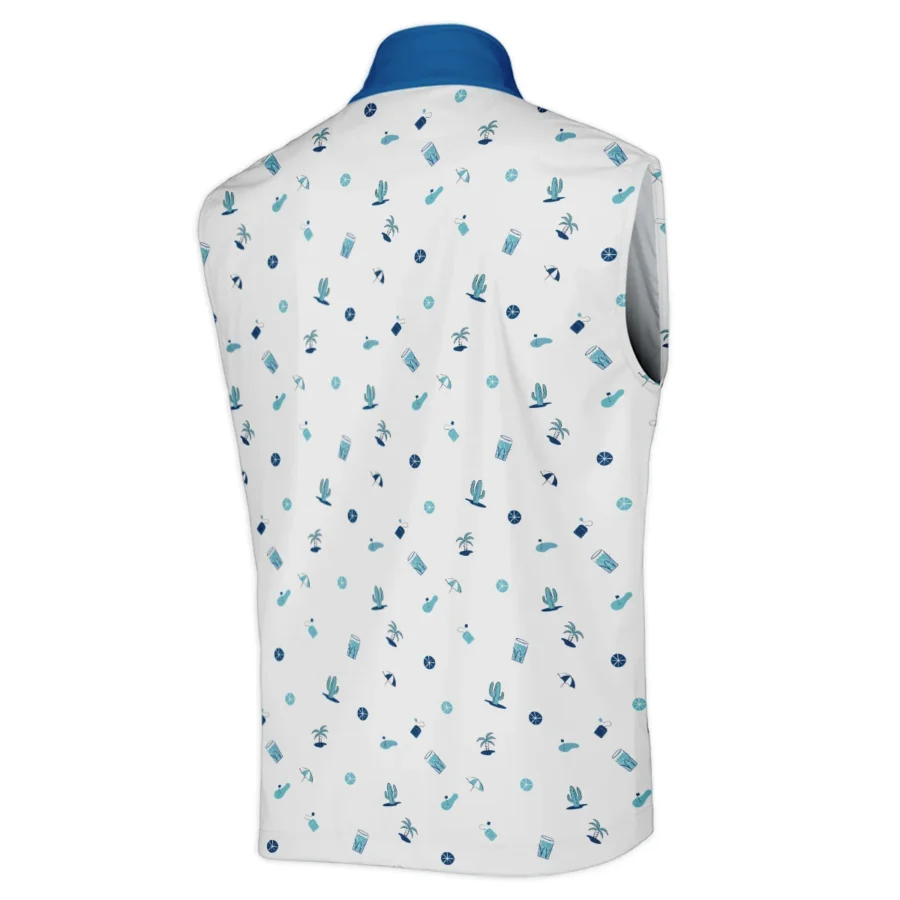 Blue Pattern Golf White Background 124th U.S. Open Pinehurst Callaway Sleeveless Jacket Style Classic