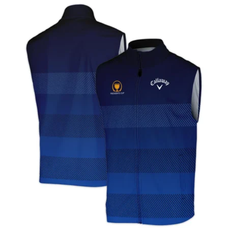 Dark Blue Gradient Line Pattern Background Presidents Cup Callaway Sleeveless Jacket Style Classic