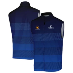 Dark Blue Gradient Line Pattern Background Presidents Cup Rolex Quarter-Zip Jacket Style Classic