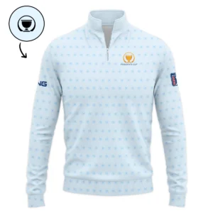 Presidents Cup Light Blue Golf Purple Patern Background Ping Zipper Hoodie Shirt Style Classic