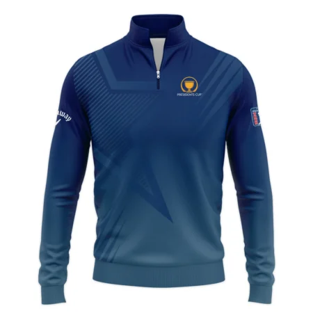 Presidents Cup Dark Blue Star Gradient Background Callaway Quarter-Zip Jacket Style Classic