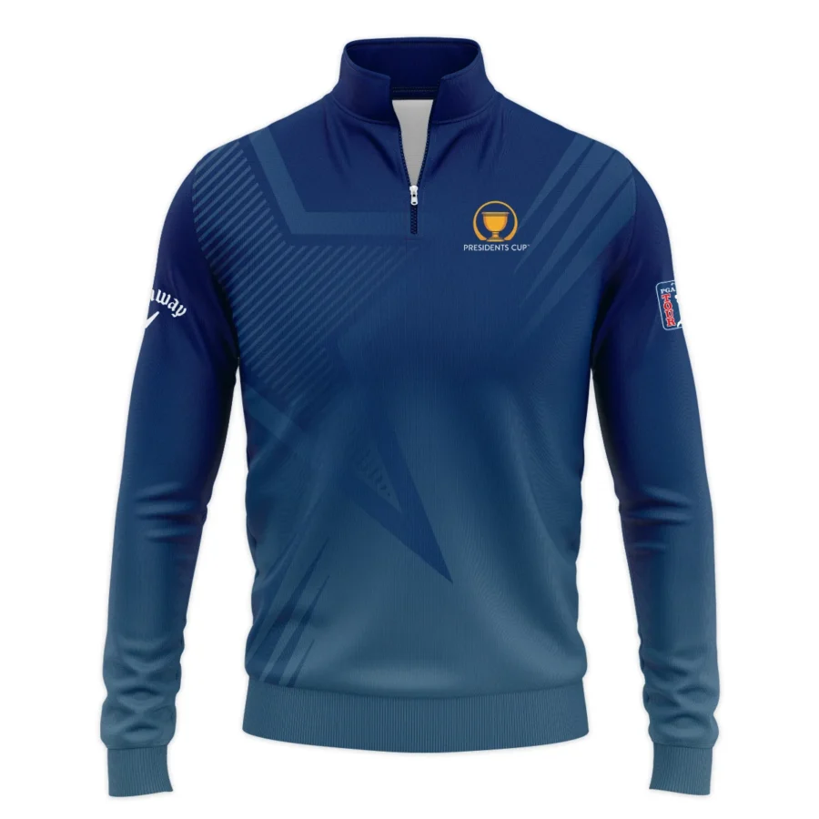 Presidents Cup Dark Blue Star Gradient Background Callaway Quarter-Zip Jacket Style Classic