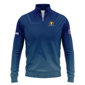 Presidents Cup Dark Blue Star Gradient Background Ping Zipper Hoodie Shirt Style Classic