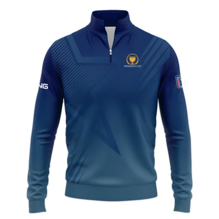 Presidents Cup Dark Blue Star Gradient Background Ping Quarter-Zip Jacket Style Classic