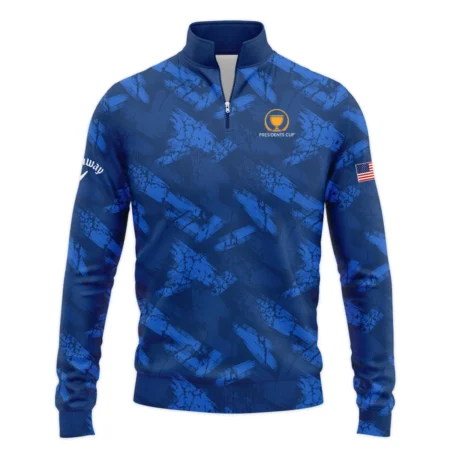 Presidents Cup Dark Blue Grunge Pattern Background Callaway Quarter-Zip Jacket Style Classic