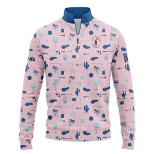 124th U.S. Open Pinehurst Golf Blue Pattern Pink Ping Zipper Hoodie Shirt Style Classic