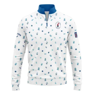 Blue Pattern Golf White Background 124th U.S. Open Pinehurst Callaway Zipper Hoodie Shirt Style Classic