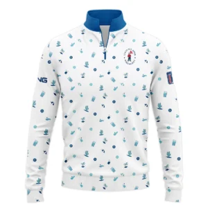 Blue Pattern Golf White Background 124th U.S. Open Pinehurst Ping Sleeveless Jacket Style Classic