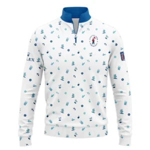 Blue Pattern Golf White Background 124th U.S. Open Pinehurst Rolex Zipper Hoodie Shirt Style Classic