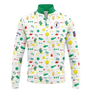 White Background Green Yellow Red Pattern Golf 124th U.S. Open Pinehurst Callaway Sleeveless Jacket Style Classic