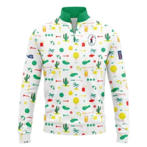 White Background Green Yellow Red Pattern Golf 124th U.S. Open Pinehurst Ping Sleeveless Jacket Style Classic